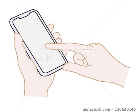 Hand to operate smartphone 136620140