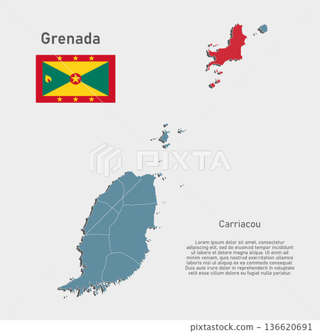 Vector map of Grenada - Carriacou Vector map of Grenada - Carriacou 136620691