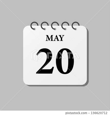 Icon page calendar day - 20 May 136620712