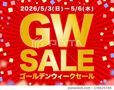 黃金週促銷活動示意圖（2026年5月3日，星期日 - 2026年5月6日，星期三） 136620780