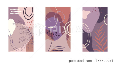abstract posters set 136620951