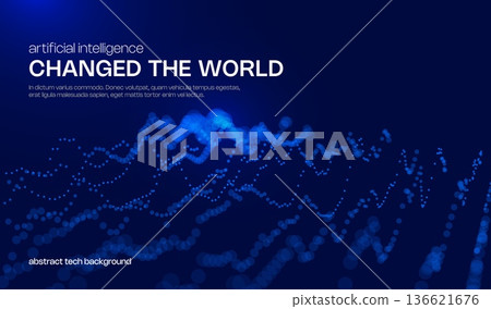 Ai tech background with abstract dot line pattern. Design education big data, future digital network, business connect and science concept for banner, web or presentation. Ai tech background with abstract dot line pattern. Design education big data, future digital network, business connect and science concept for banner, web or presentation. 136621676