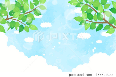 Fresh green and blue sky background 1_horizontal Fresh green and blue sky background 1_horizontal 136622028