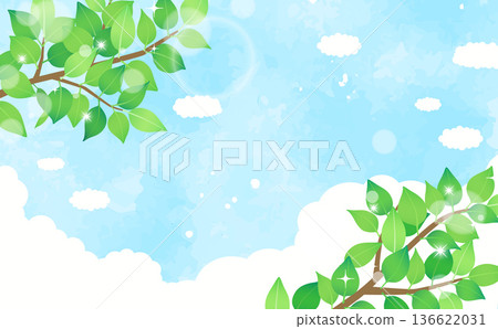Fresh green and blue sky background 2_horizontal Fresh green and blue sky background 2_horizontal 136622031