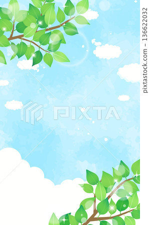 Fresh green and blue sky background 2_Vertical Fresh green and blue sky background 2_Vertical 136622032