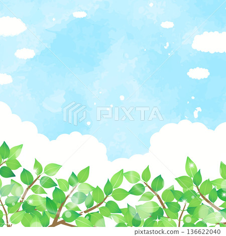 Fresh green and blue sky background 4 Fresh green and blue sky background 4 136622040