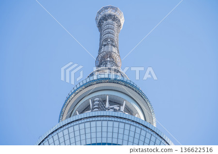 "Tokyo" Blue sky and Tokyo Skytree, Sumida Ward 136622516