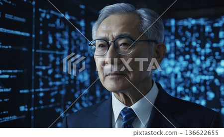 Portraits of senior executives driving digital transformation Portraits of senior executives driving digital transformation 136622655