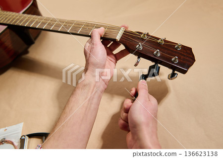 Master Adjusting and Changing Guitar Strings for Maintenance and Repair Master Adjusting and Changing Guitar Strings for Maintenance and Repair 136623138