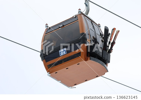 Sky cable car, winter resort High quality 4k footage Sky cable car, winter resort High quality 4k footage 136623145