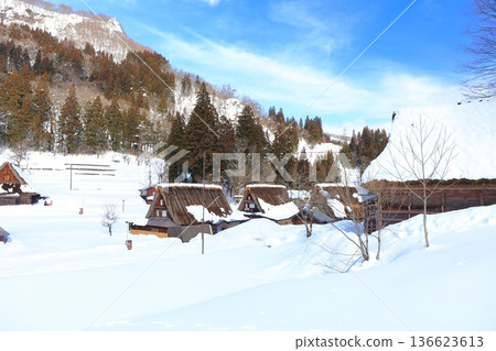 [Toyama Prefecture] The silvery white Ainokura Gassho Village in Gokayama 136623613