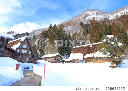 [Toyama Prefecture] The silvery white Ainokura Gassho Village in Gokayama 136623635