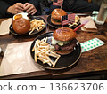 Delicious hamburger 136623706