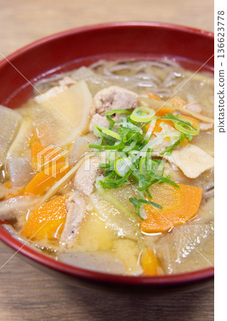 Delicious pork soup soba Delicious pork soup soba 136623778