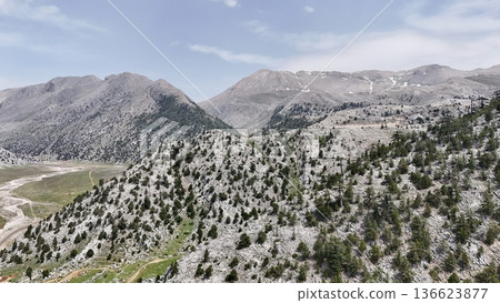 Mountain dirt road. High quality 4k footage Mountain dirt road. High quality 4k footage 136623877