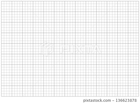 Black grid texture on white background. School and education backdrop. Template for typography to make notebooks production. Squared wide black grid paper. Mathematics pattern. Notebook sheets blank. 136623878
