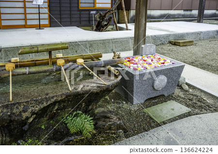 Tsuruoka Park, Tsurugaoka Castle Ruins, Shonai Shrine, Chozuya (water purification fountain), Tsuruoka City, Yamagata Prefecture Tsuruoka Park, Tsurugaoka Castle Ruins, Shonai Shrine, Chozuya (water purification fountain), Tsuruoka City, Yamagata Prefecture 136624224