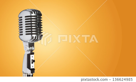 Podcast microphone for recording conversations in a studio setting 136624985