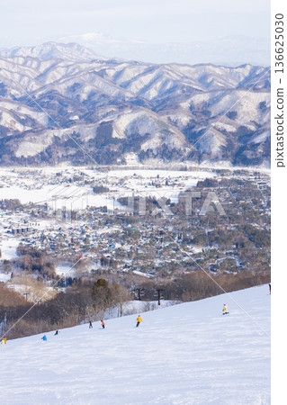 長野縣白馬村八方尾根滑雪場的雪道和景色 136625030