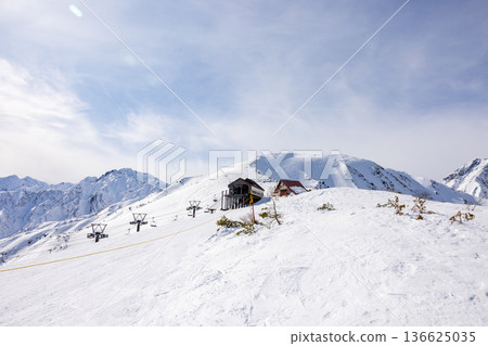 長野縣白馬村八方尾根滑雪場的雪道和景色 長野縣白馬村八方尾根滑雪場的雪道和景色 136625035