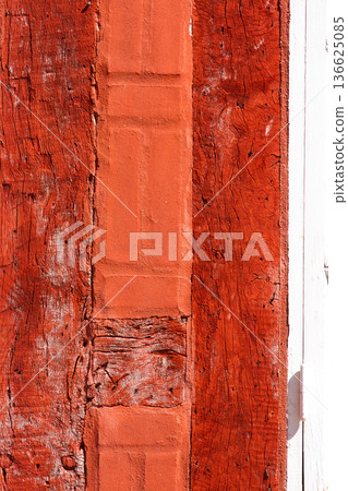 Wall detail of houses in Helsingoer in spring 2015 Wall detail of houses in Helsingoer in spring 2015 136625085