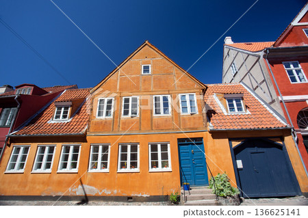 Wall detail of houses in Helsingoer in spring 2015 Wall detail of houses in Helsingoer in spring 2015 136625141