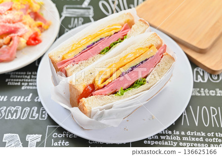 Ham egg sandwich 136625166