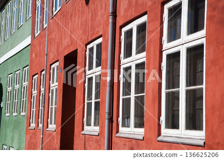 Wall detail of houses in Helsingoer in spring 2015 Wall detail of houses in Helsingoer in spring 2015 136625206