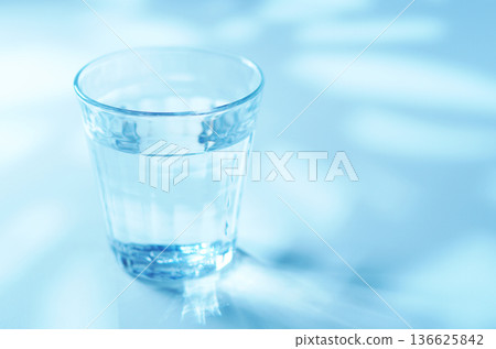 A glass of mineral water in the morning 136625842
