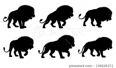 vector design of wild animal and elephant 136626251