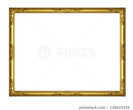 Gold Old picture frame Gold Old picture frame 136628356