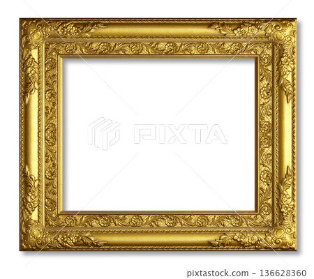 Gold Old picture frame 136628360