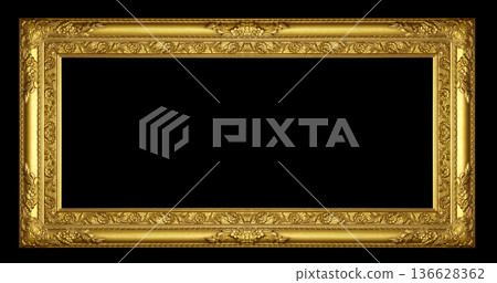 Gold Old picture frame Gold Old picture frame 136628362