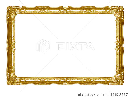 Gold picture frame Gold picture frame 136628587