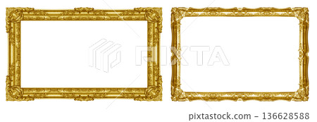 Gold picture frame Gold picture frame 136628588
