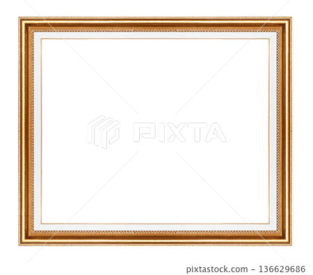 golden wooden frame 136629686