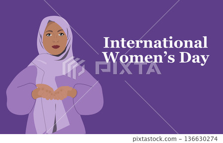 Arab woman with open hands gesture. Give to gain. Arab woman with open hands gesture. Give to gain. 136630274