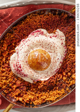 French apple tart tatin with ice cream egg style French apple tart tatin with ice cream egg style 136630288
