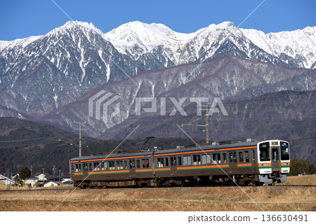 Two Iida Line 213 series 5000 series local trains nearing retirement Two Iida Line 213 series 5000 series local trains nearing retirement 136630491
