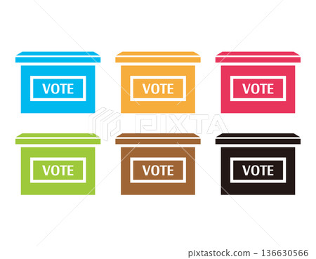 投票箱選舉圖示插圖 投票箱選舉圖示插圖 136630566