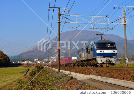 EF210-116 container freight train running on the Tokaido Line EF210-116 container freight train running on the Tokaido Line 136630606