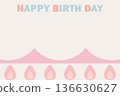 Birthday cake background material 136630627