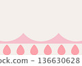 Cute strawberry cake background 136630628