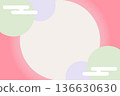 Spring pastel colored circle background 136630630