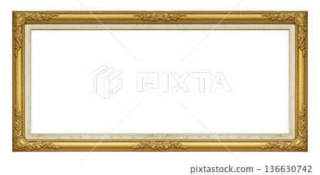 Golden Picture Frame Golden Picture Frame 136630742