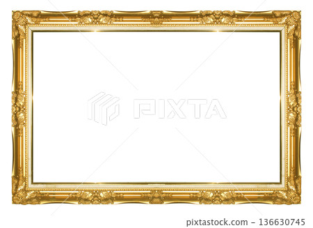 Golden Picture Frame Golden Picture Frame 136630745