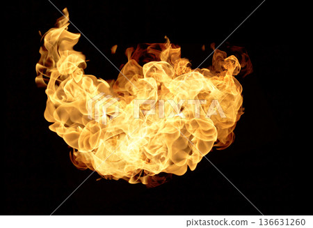 Fire flames collection isolated 136631260