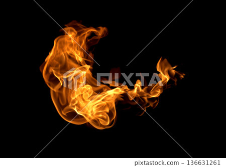 Fire flames collection 136631261