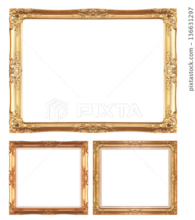 Golden picture frame Golden picture frame 136631297