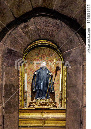 Interior of the crypt of the Monastery of San Salvador of Leyre 136631425